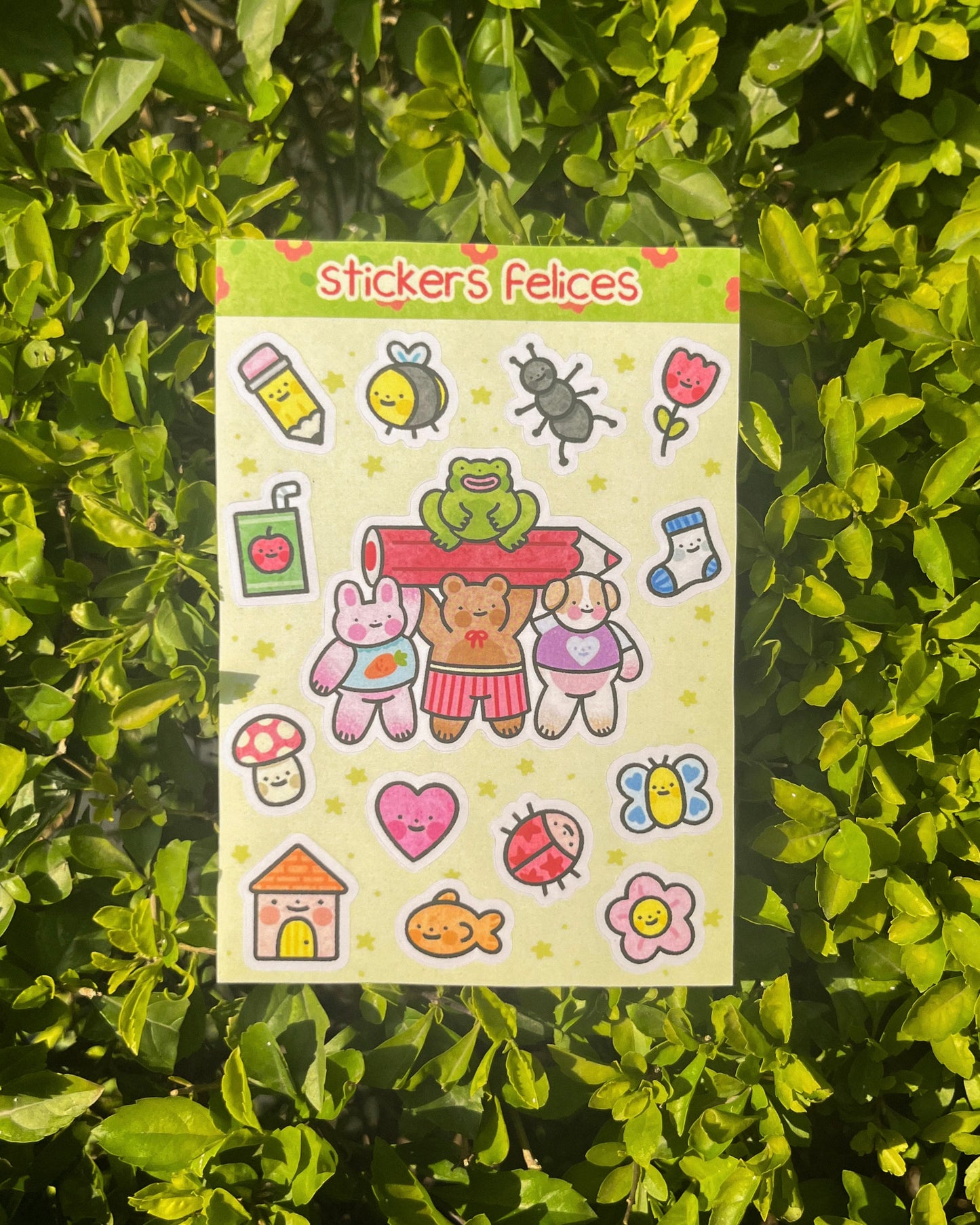 Planilla de Stickers Felices