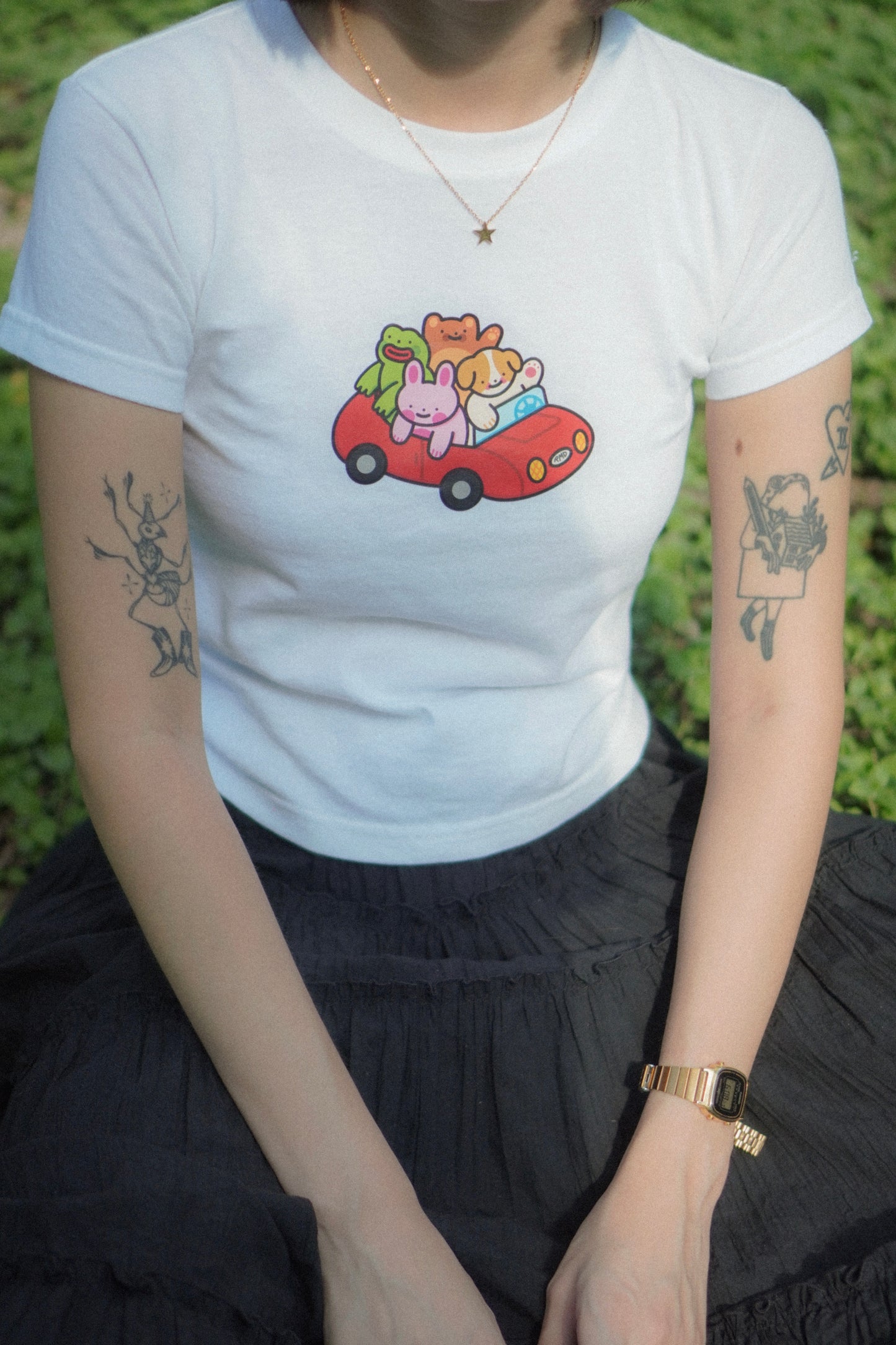Baby tee “vroom vroom”