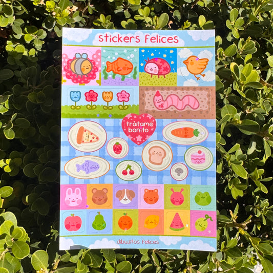 Planilla de Stickers Felices