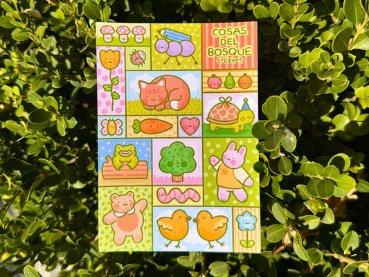 Planilla de stickers: Cosas del bosque
