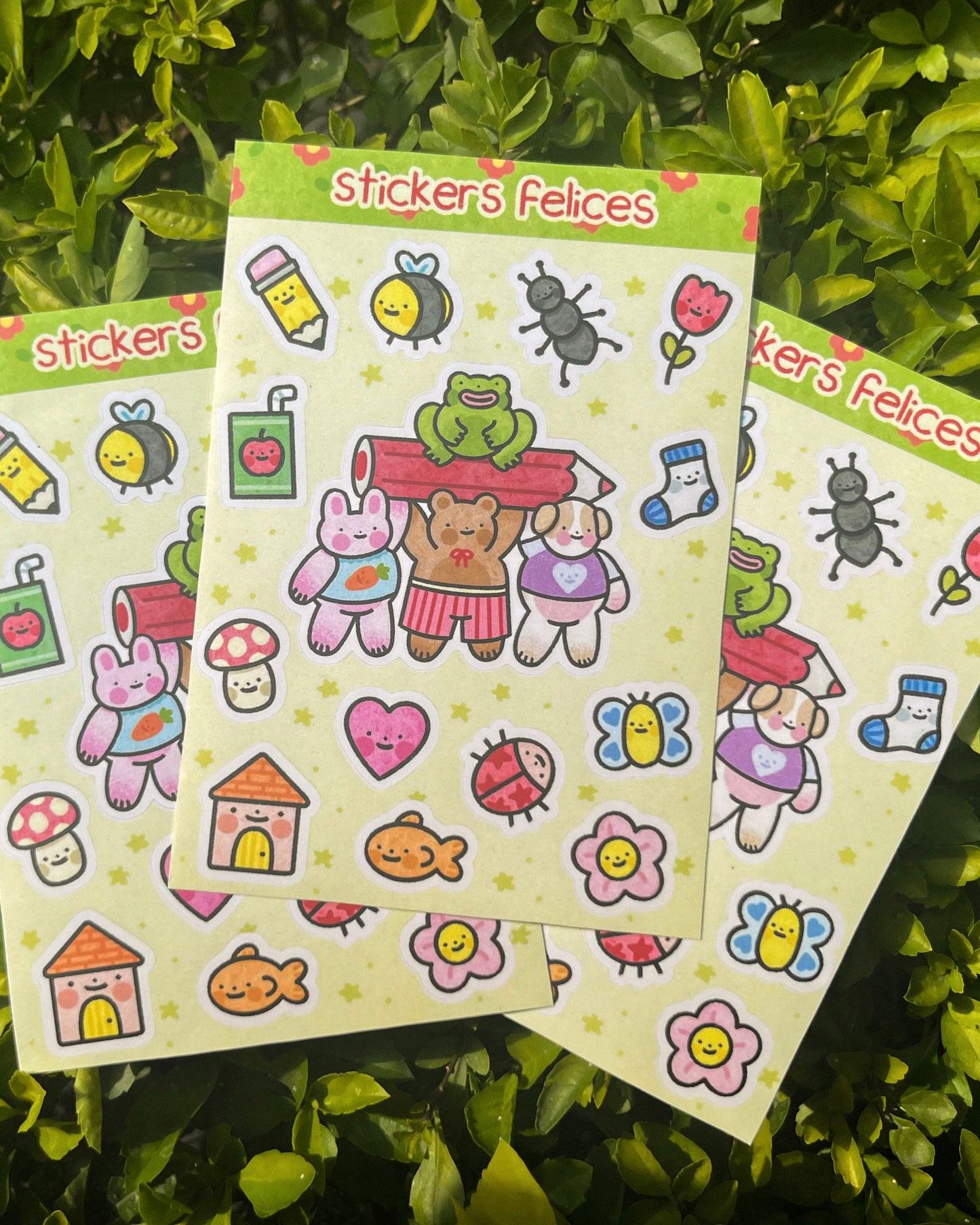 Planilla de Stickers Felices